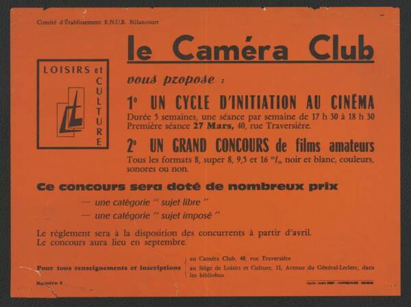 ANMT 1997 12 12, Loisirs et culture, association du comité d’entreprise de la Régie nationale des usines Renault.